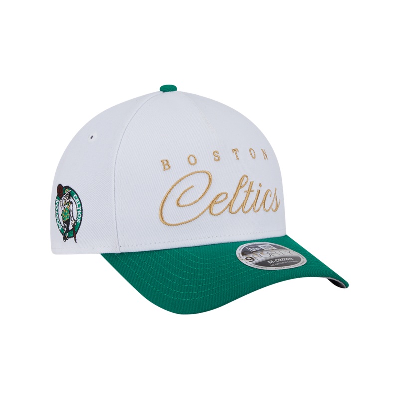 Boston Celtics New Era NBA 25 Draft 9FORTY M-Crown A-Frame Snapback Hat – White