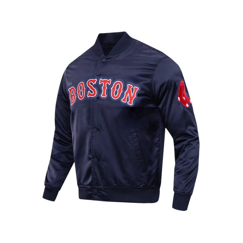 Boston Red Sox Pro Standard MLB Team Classic Satin Button Jacket – Navy