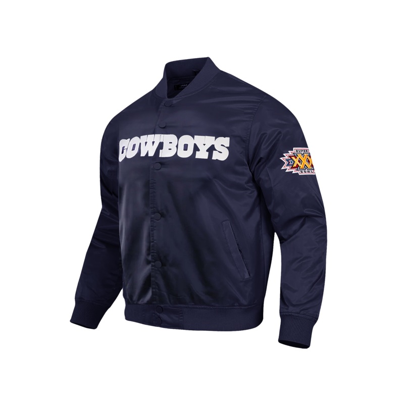 Dallas Cowboys Pro Standard NFL Team Classic Satin Button Jacket – Navy