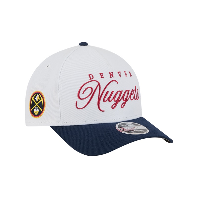 Denver Nuggets New Era NBA 25 Draft 9FORTY M-Crown A-Frame Snapback Hat – White