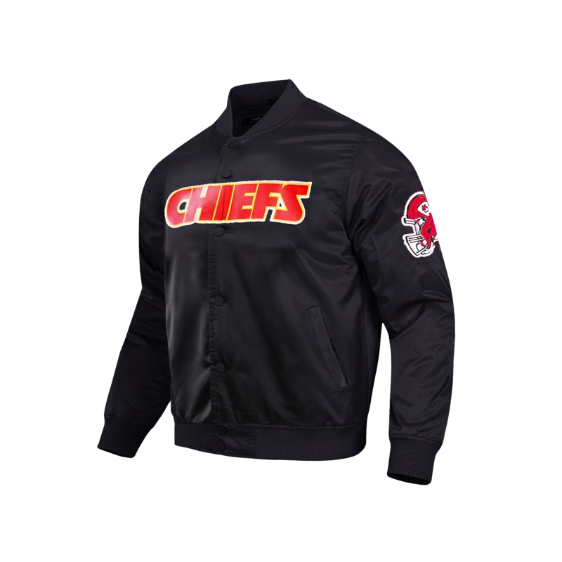 Kansas City Chiefs Pro Standard NFL Team Classic Satin Button Jacket – Black