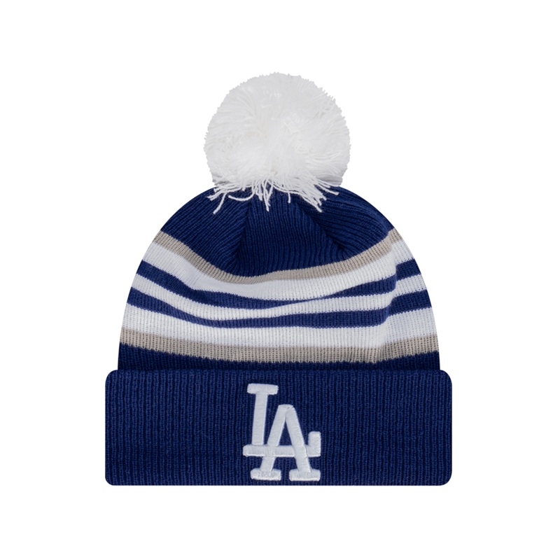 Los Angeles Dodgers New Era MLB Stripe Hit Knit Beanie – Blue