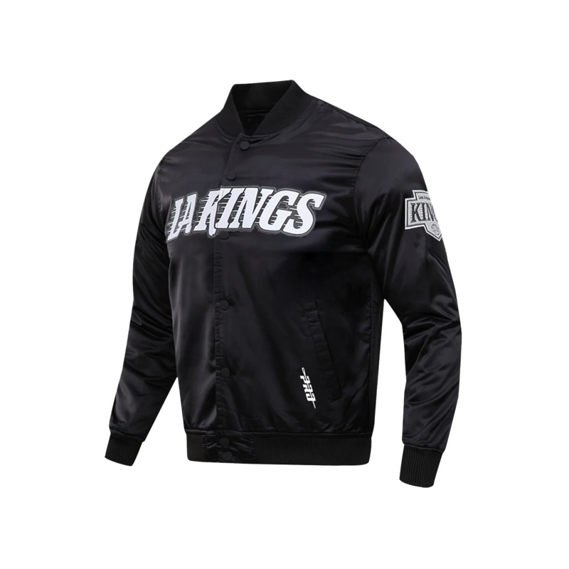 Los Angeles Kings Pro Standard NHL Team Classic Satin Button Jacket – Black