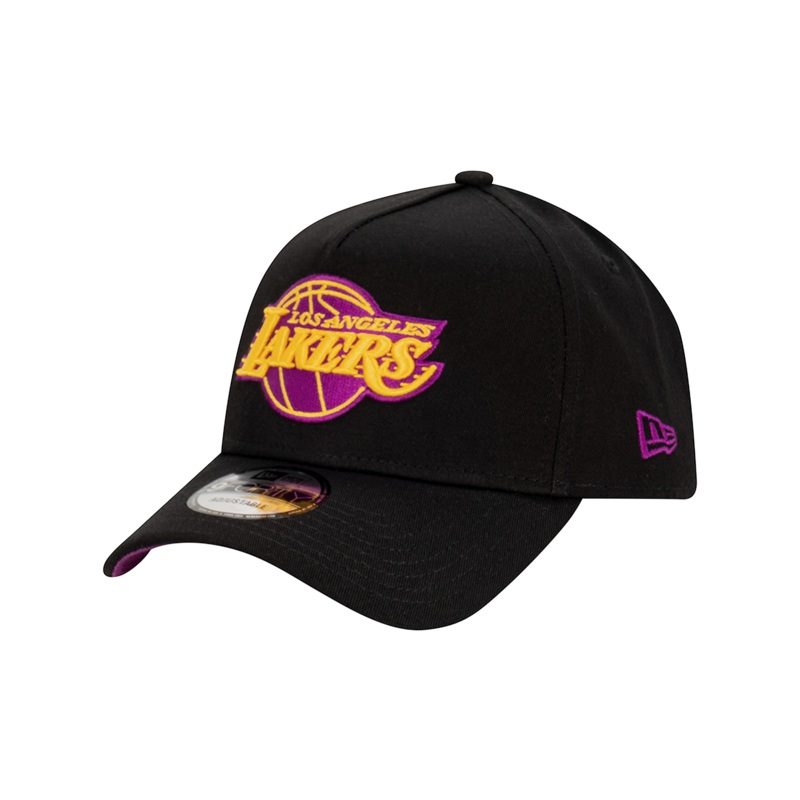 Los Angeles Lakers New Era NBA LA Vibes 9FORTY A-Frame Snapback Hat – Black
