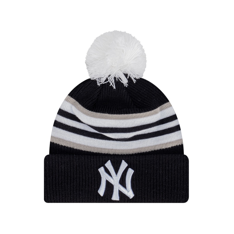 New York Yankees New Era MLB Stripe Hit Knit Beanie – Navy
