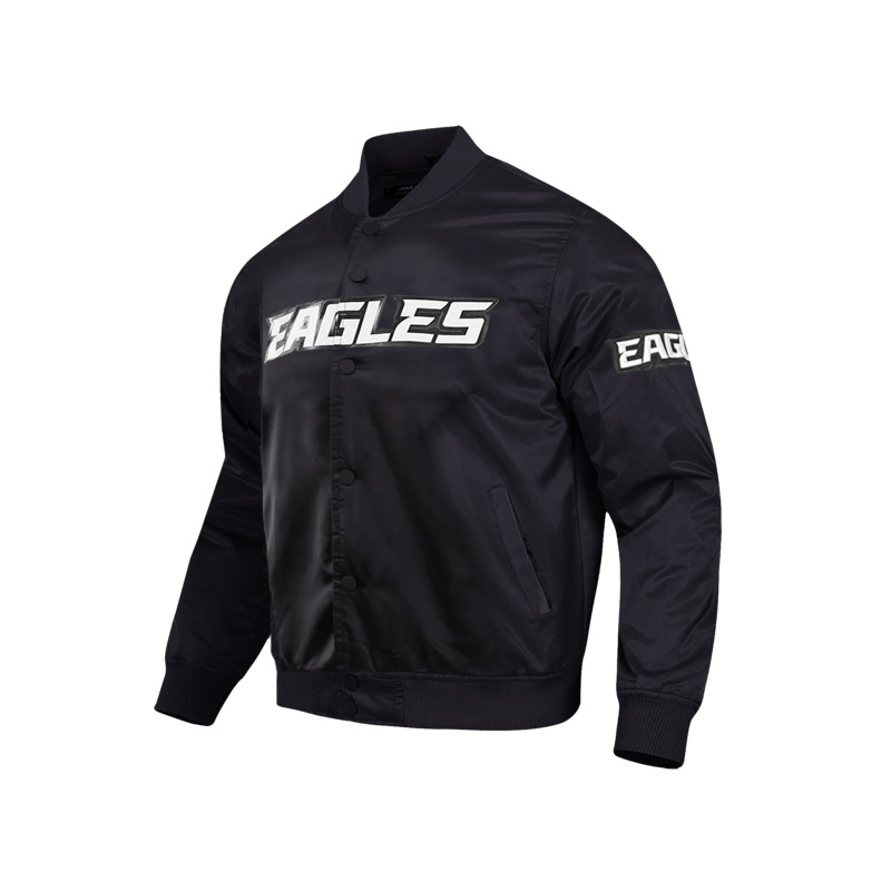 Philadelphia Eagles Pro Standard NFL Team Classic Satin Button Jacket – Black