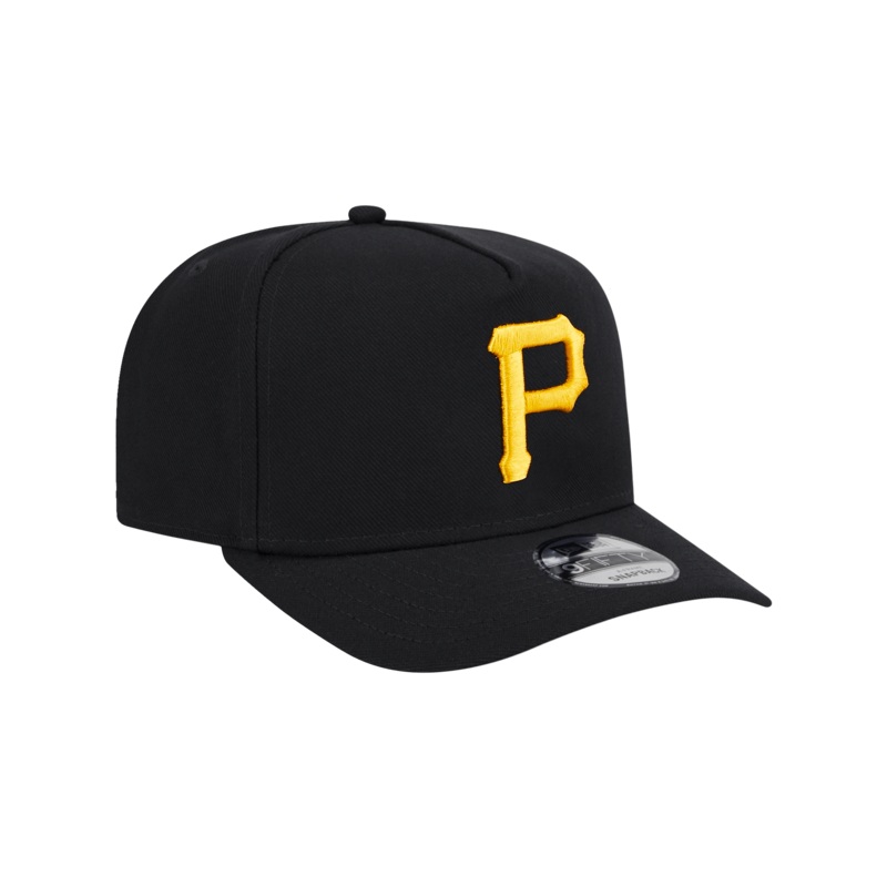 Pittsburgh Pirates New Era MLB Team Pre-Curved 9FIFTY A-Frame Snapback Hat – Black