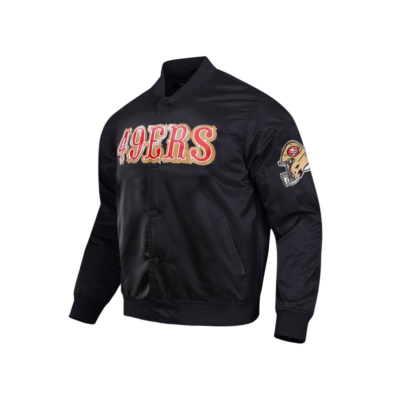 San Francisco 49ers Pro Standard NFL Team Classic Satin Button Jacket – Black