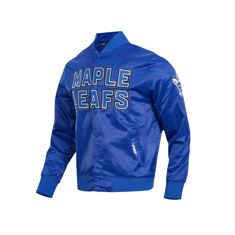 Toronto Maple Leafs Pro Standard NHL Team Classic Satin Button Jacket – Blue